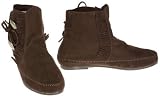 MISS ME Faux Suede Moccasin Ankle Bootie (BROWN)