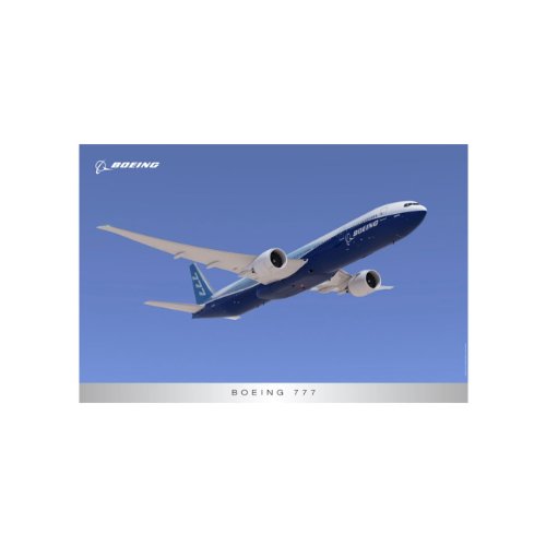 777 Blue Livery Poster