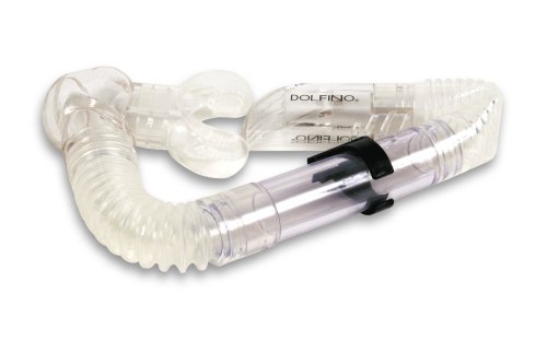 Dolfino Silicone Collapsible Dry Top Snorkel in Blue