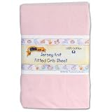 Kids Line Jersey Knit Fitted Crib Sheet - Pink