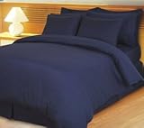 Navy Damask Stripe Down Alternative 4-pc Comforter Set, King/Cal-King