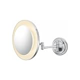 Deco Magnification Mirror - LED Lighted - B.Nickel (Brushed Nickel) (9.5H x 9.5W x 12.5D)