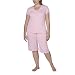 Gilligan & O'Malley® Plus Cropped Pant Pajama Set - Pink
