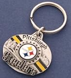 Pittsburgh Steelers Pewter Oval Keychain