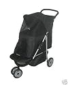 New 3 Wheel Pet Dog Cat Sporty Stroller *Black*