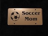 SOCCER MOM ENGRAVED LICENSE PLATE W/FREE FRAME