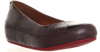 Fitflop Due Snake Womens Leather Matt Shoes (5 UK, Choco)