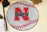 NCAA NEBRASKA CORNHUSKERS BASEBALL SHAPED DOOR MAT RUG