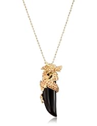 Borgioni Dragon Black Agate Horn Necklace