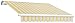 Awntech 10-Feet MAUI-LX Manual Retractable Acrylic Awning, 96-Inch Projection, Yellow/Gray