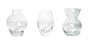 Two's Company Menage A Trios Bud Vases In Gift Box, Includes 3 Assorted Shapes, Hand Blown Glass, Set of 3