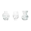Two's Company Menage A Trios Bud Vases In Gift Box, Includes 3 Assorted Shapes, Hand Blown Glass, Set of 3