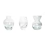 Two's Company Menage A Trios Bud Vases In Gift Box, Includes 3 Assorted Shapes, Hand Blown Glass, Set of 3