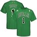 adidas Chicago Bulls #1 Derrick Rose Kelly Green St. Patrick's Day Player T-shirt