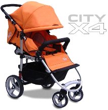 Tike Tech CityX4 AUTUMN ORANGE Single Swivel Child Stroller