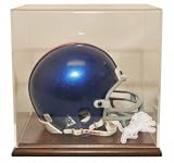 Detroit Lions Walnut Finished Base Mini Helmet Display