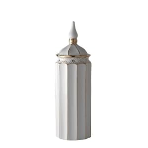 Gold-Tipped Porcelain Canister-Small by The Storage Store