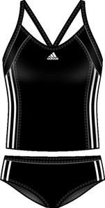 Adidas Damen Badeanzug 3 Stripes Authentic Tankini, black dd/white, 36, X13224