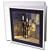 Dream Essence Designs 3d Still Life - Elegant tall candles stand in a medieval room with marble parapet - Greeting Cards-12 Greeting Cards with envelopes