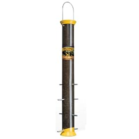Droll Yankees CJTHM23Y 23-Inch Finch Flocker Yellow Nyjer Tube Bird Feeder