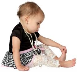 Baby Emporio - Baby Girl Lace Leggings-Off-White-12-18 M