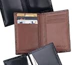 Budd Leather European Crocodile Bidente Credit Card Case