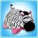 My Pillow Pet Zebra - Small (Black, White & Pink)