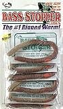 K&E Fish Lures Soft Bass Stopper Worm 3 Hook Natural