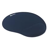 INNOVERA Mouse Pad with Gel Wrist Pad, Nonskid Base, 10-3 8 x 8-7 8, Blue by