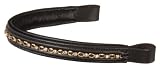 Browband w/Small Clear Jewels and Gold Chain
