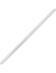 Sterling Silver Fancy Mesh Necklace - 18 Inch
