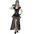 LH Dessous - 11771"SET" Gr��e XL. Sehr hochwertiges Vampir/Gothic-Kost�m aus Samt und Step-Satin. Kurzer Petticoat-Rock aus 3 Lagen mit langer Schleppe. Corsagen-Obeteil mit Stehkragen. (UVP 109.90)