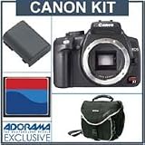 Canon Digital Rebel XT Black SLR Camera Kit, with 2 GB CF Memory Card, Spare NB-2LH Lithium-Ion Rechargeable Battery, Slinger System Bag