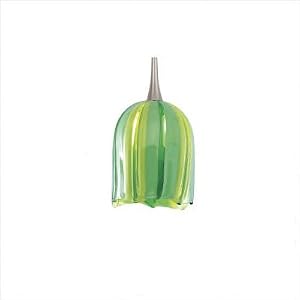 Couture Line Voltage Mini Pendant Shade Color: Green, Socket Finish: Brushed Nickel, Track... by WAC Lighting