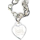 Nebraska Cornhuskers Heart Charm Chain Bracelet