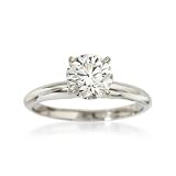 1.21ct Diamond Solitaire Engagement Ring In 14kt White Gold. Size 5.5
