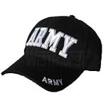 Deluxe Black Low Profile Cap - ''ARMY''