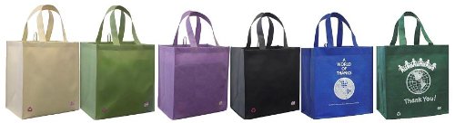 Reusable Grocery Tote Bag 6 Pack Combo