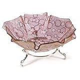 Click here to buy NOVICA Art glass centerpiece Ruffled Burgundy by .