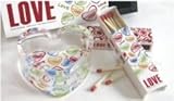 Image Multi Color Heart Ashtray Set