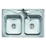 Sterling 11402-4 Double Bowl Sink 8 Deep Stainless Steel