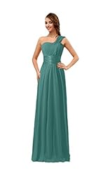 One Shoulder Lace-Up Evening Dress/Bridesmaid Dress/Prom Dress 