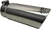 MBRP Mirror Polished Stainless Exhaust TipGas Sport Truck Tips3.5 Inlet- 4 Exit Single Wall Rolled Edge Angle Cut- 10 Length