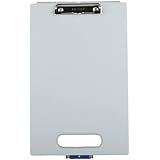 Dexas Office Clipcase , Pearlized Silver