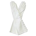 Women's "8 Button Length" Silk Lined Lambskin Gloves With Buttons By Fratelli Orsini