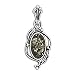Oval Green Amber Floral Pendant