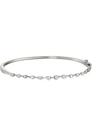 14K White Gold Diamond Bangle Bracelet - 1.00 Ct. -- LIFETIME WARRANTY
