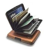 Ogon Wallets : Metal Aluminum Credit Card Case and Wallet : Chocolate Brown