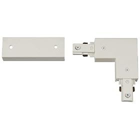 Juno White Finish L-Shaped Track Connector