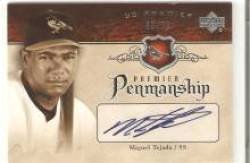2007 Upper Deck Premier Penmanship Autographs #TE Miguel Tejada - Baltimore Orioles (Autographed Card - Serial #d to 98) (Baseball Cards)